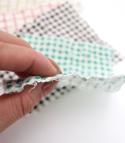 【25SS-436】チェックプリントしぼしぼシャーリング　/0.5ｙあたり=～835円