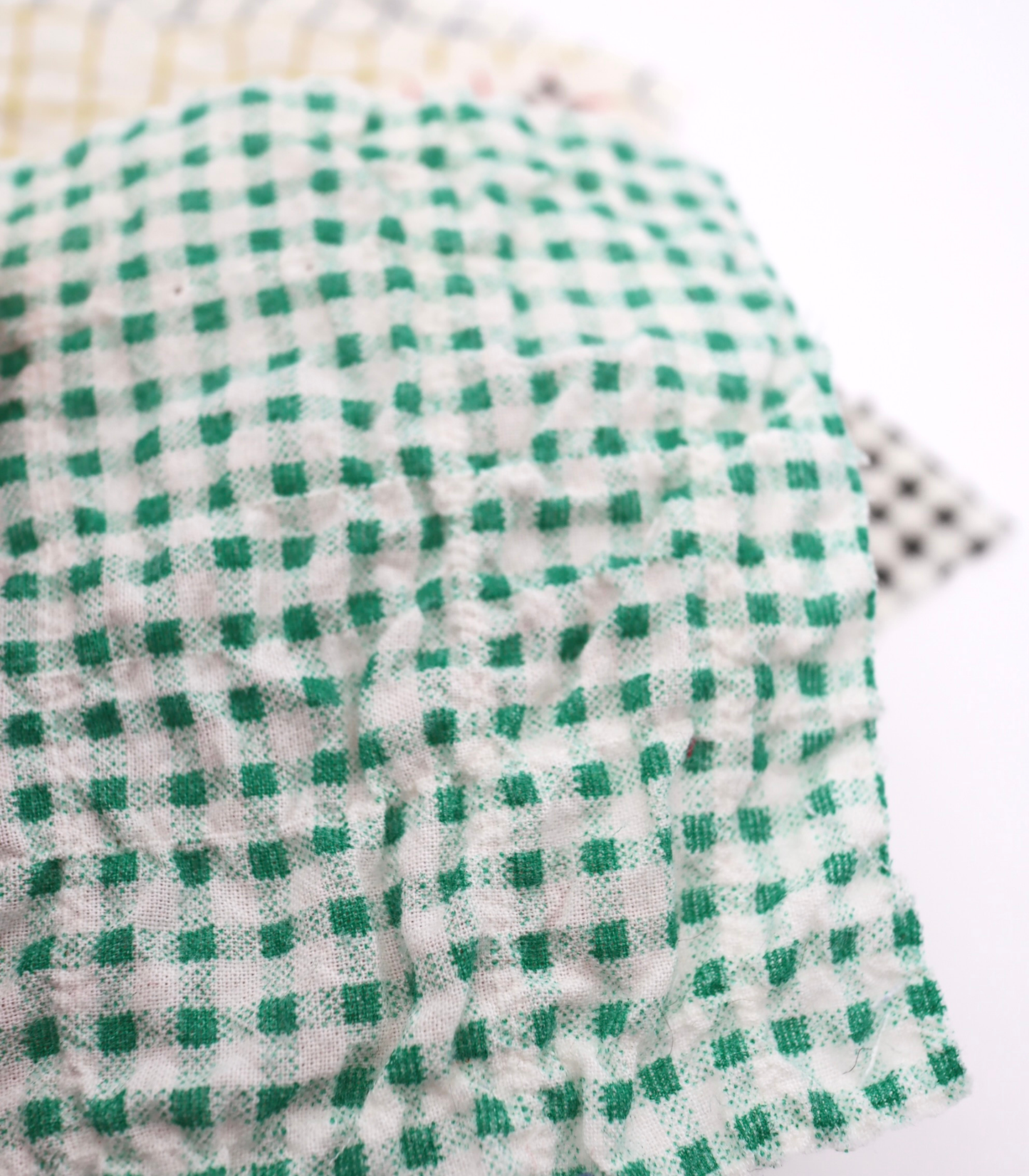 【25SS-436】チェックプリントしぼしぼシャーリング　/0.5ｙあたり=～835円