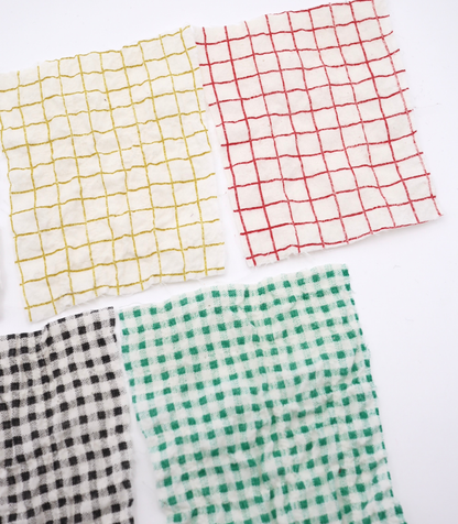 【25SS-436】チェックプリントしぼしぼシャーリング　/0.5ｙあたり=～835円