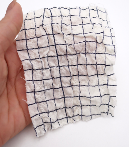 【25SS-436】チェックプリントしぼしぼシャーリング　/0.5ｙあたり=～835円