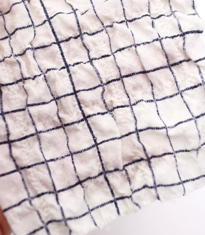 【25SS-436】チェックプリントしぼしぼシャーリング　/0.5ｙあたり=～835円