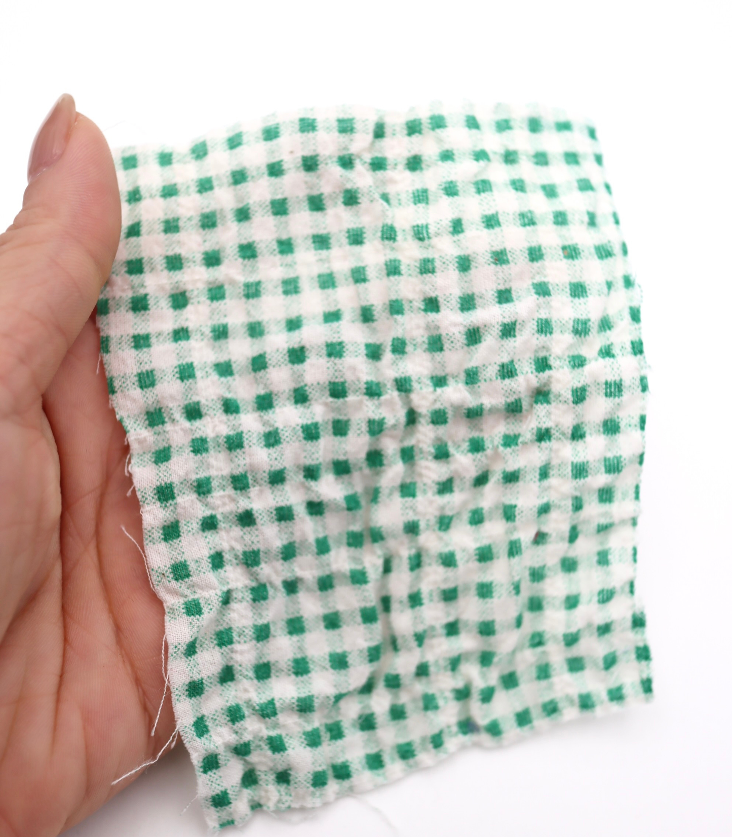 【25SS-436】チェックプリントしぼしぼシャーリング　/0.5ｙあたり=～835円