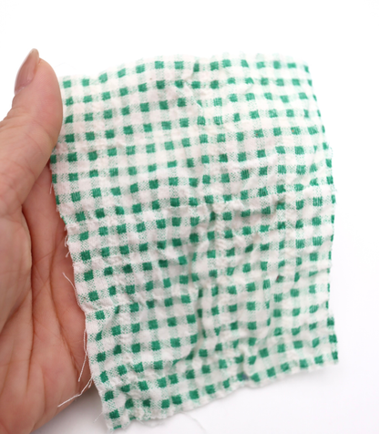 【25SS-436】チェックプリントしぼしぼシャーリング　/0.5ｙあたり=～835円