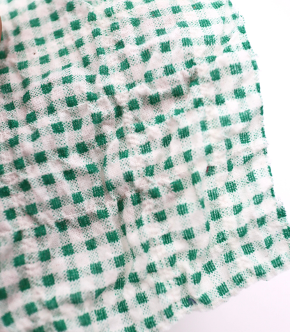 【25SS-436】チェックプリントしぼしぼシャーリング　/0.5ｙあたり=～835円