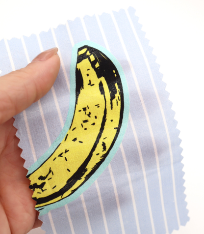 【25SS-430】腐りはじめバナナ×ストライププリント綿ローン　/0.5ｙあたり=～810円