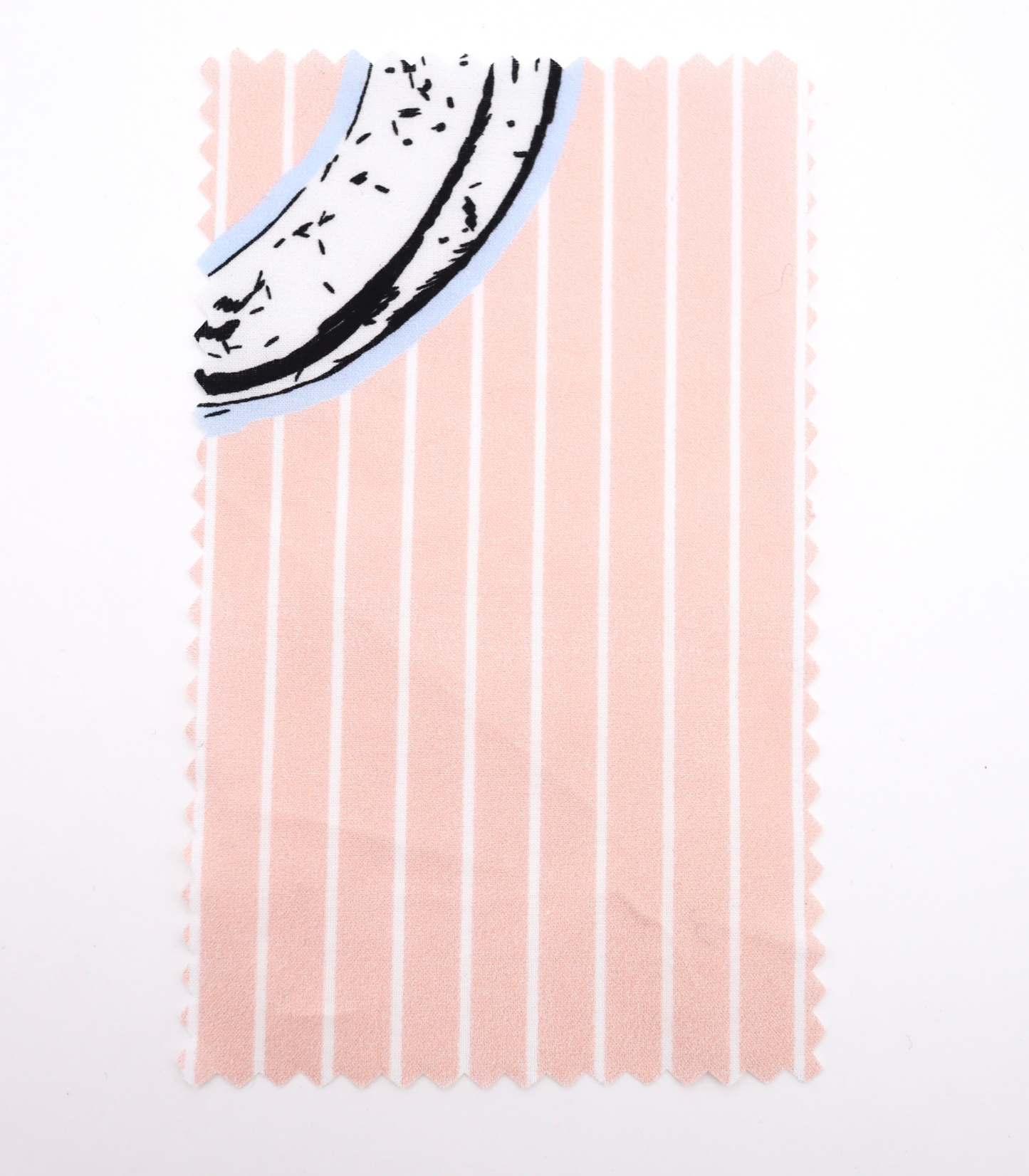 【25SS-430】腐りはじめバナナ×ストライププリント綿ローン　/0.5ｙあたり=～810円