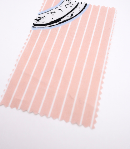 【25SS-430】腐りはじめバナナ×ストライププリント綿ローン　/0.5ｙあたり=～810円