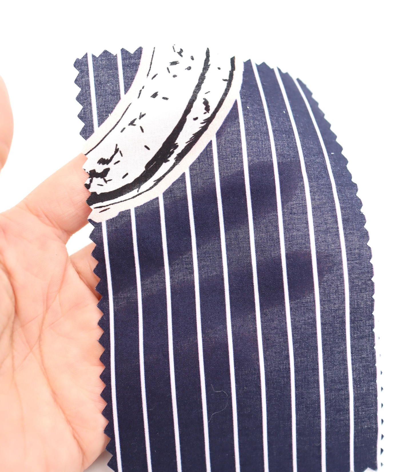 【25SS-430】腐りはじめバナナ×ストライププリント綿ローン　/0.5ｙあたり=～810円