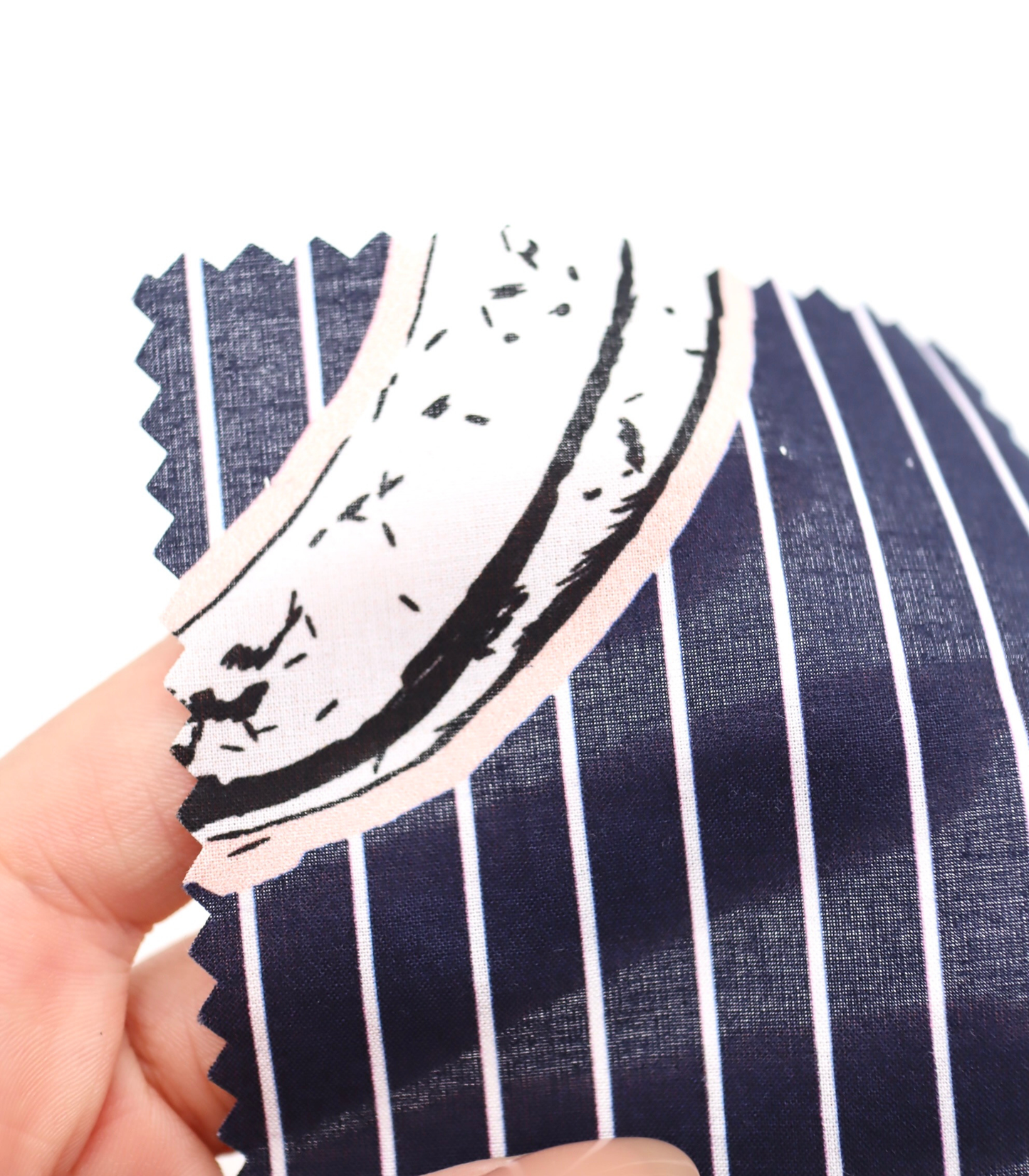 【25SS-430】腐りはじめバナナ×ストライププリント綿ローン　/0.5ｙあたり=～810円