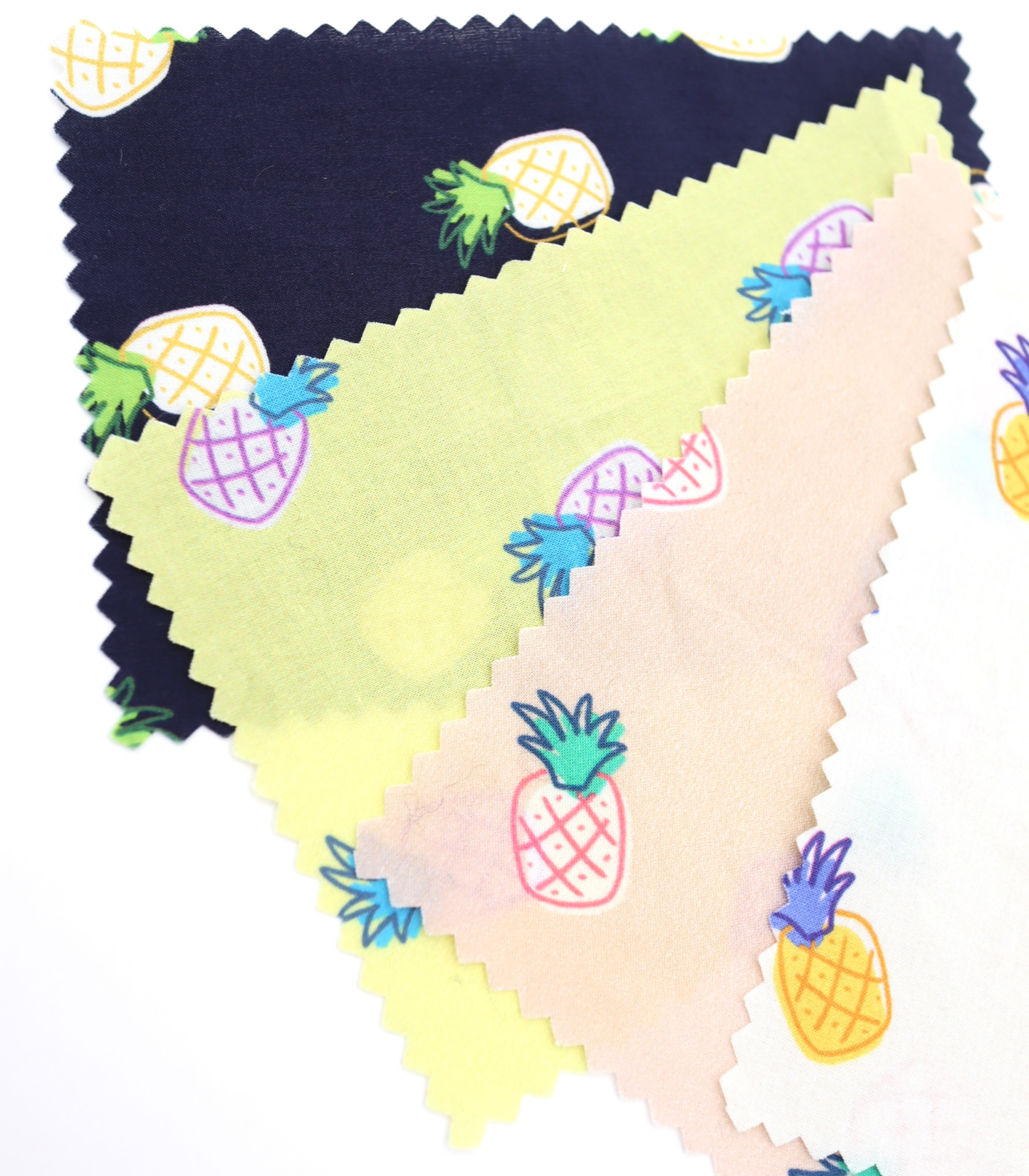 【25SS-429】パイナップルプリント綿ローン　/0.5ｙあたり=～810円
