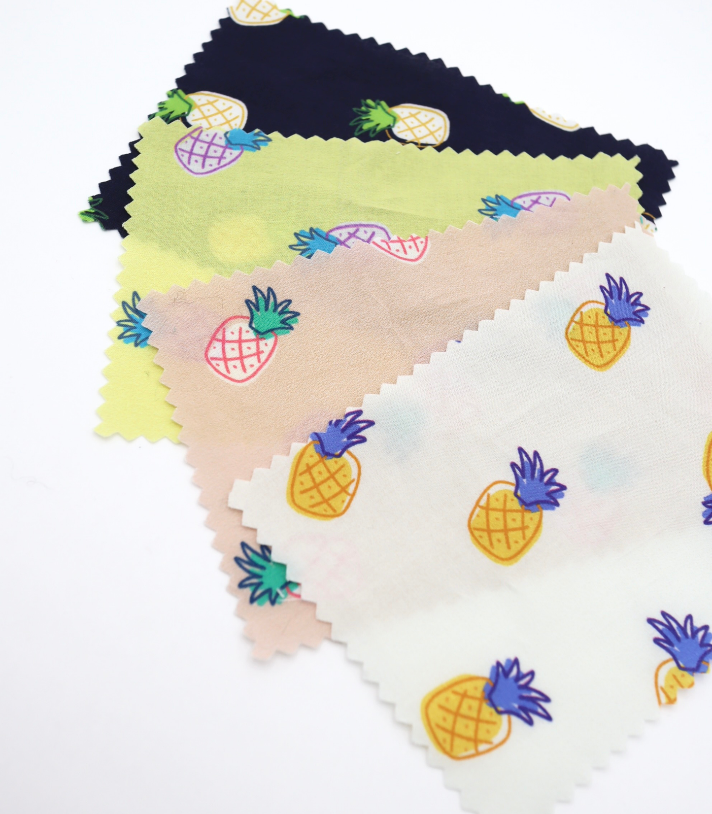 【25SS-429】パイナップルプリント綿ローン　/0.5ｙあたり=～810円