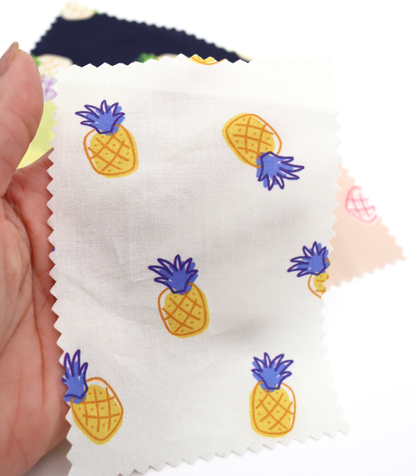 【25SS-429】パイナップルプリント綿ローン　/0.5ｙあたり=～810円