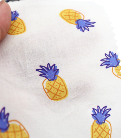 【25SS-429】パイナップルプリント綿ローン　/0.5ｙあたり=～810円
