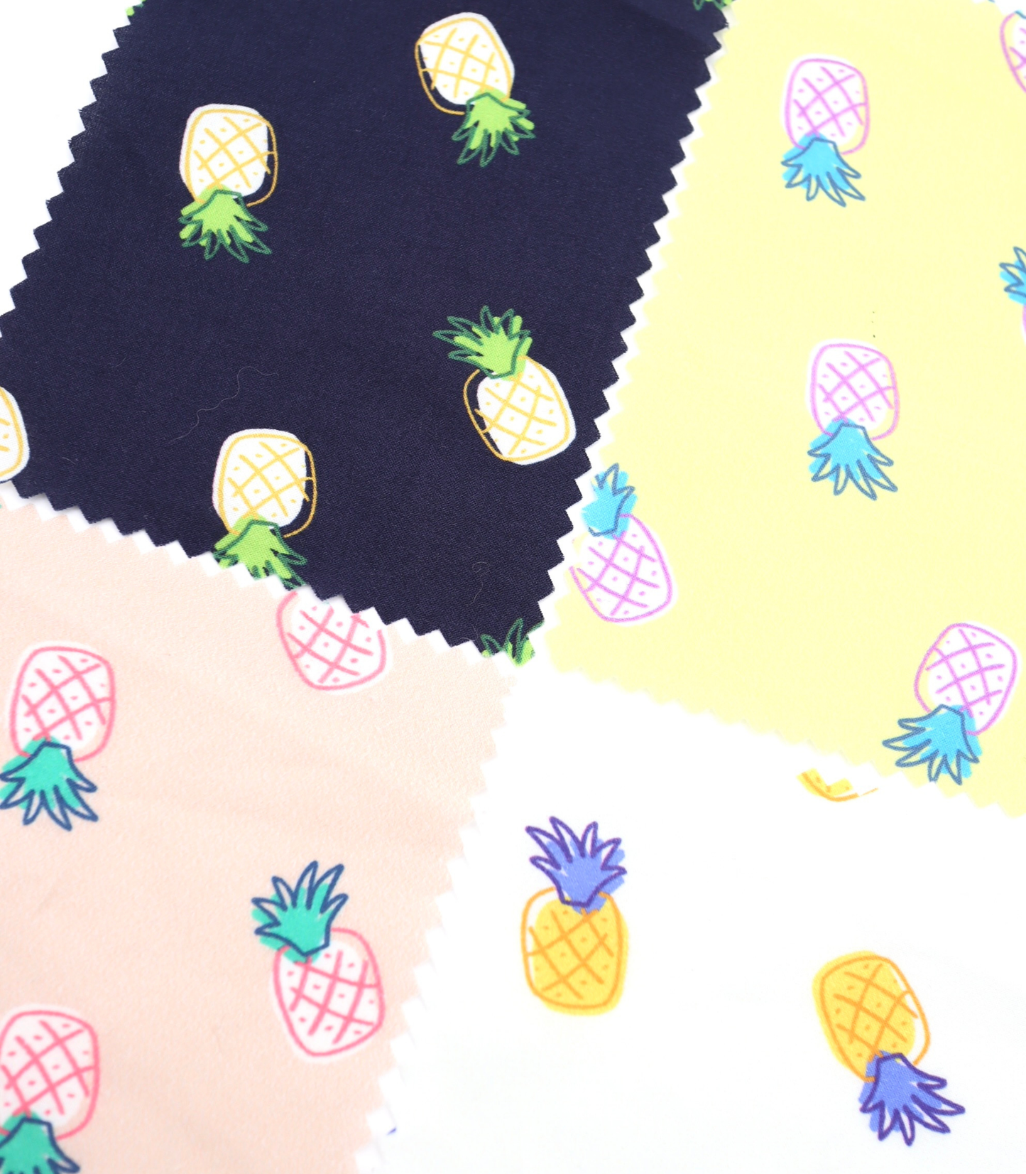 【25SS-429】パイナップルプリント綿ローン　/0.5ｙあたり=～810円