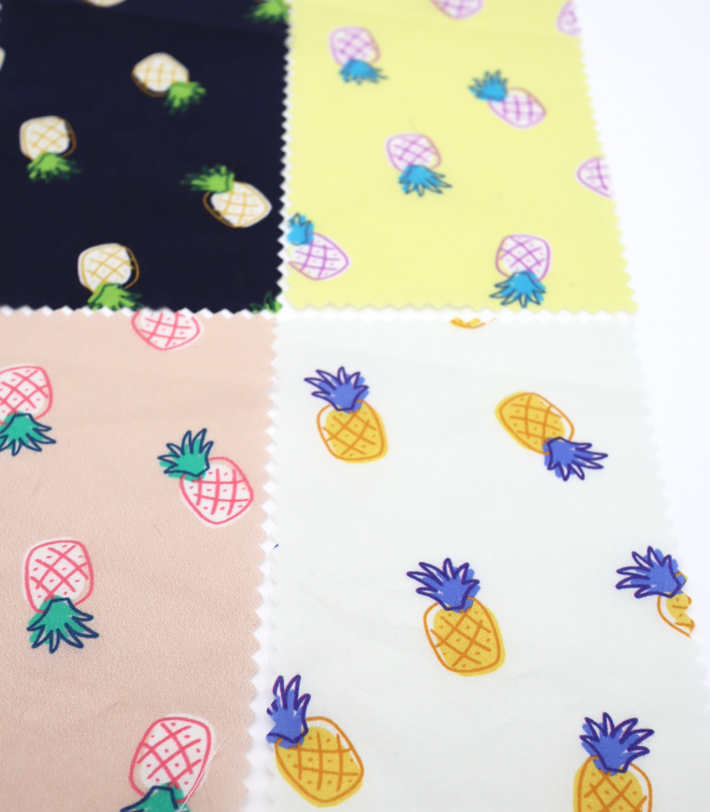 【25SS-429】パイナップルプリント綿ローン　/0.5ｙあたり=～810円