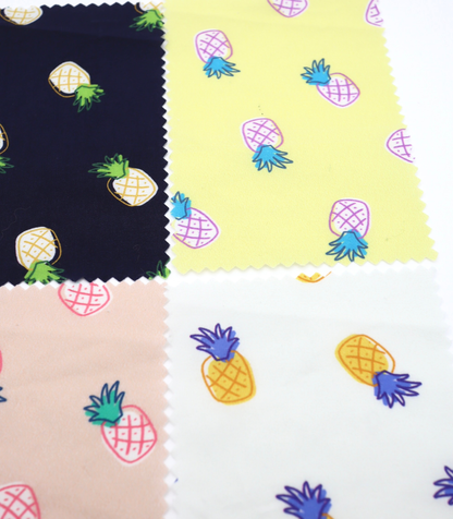 【25SS-429】パイナップルプリント綿ローン　/0.5ｙあたり=～810円
