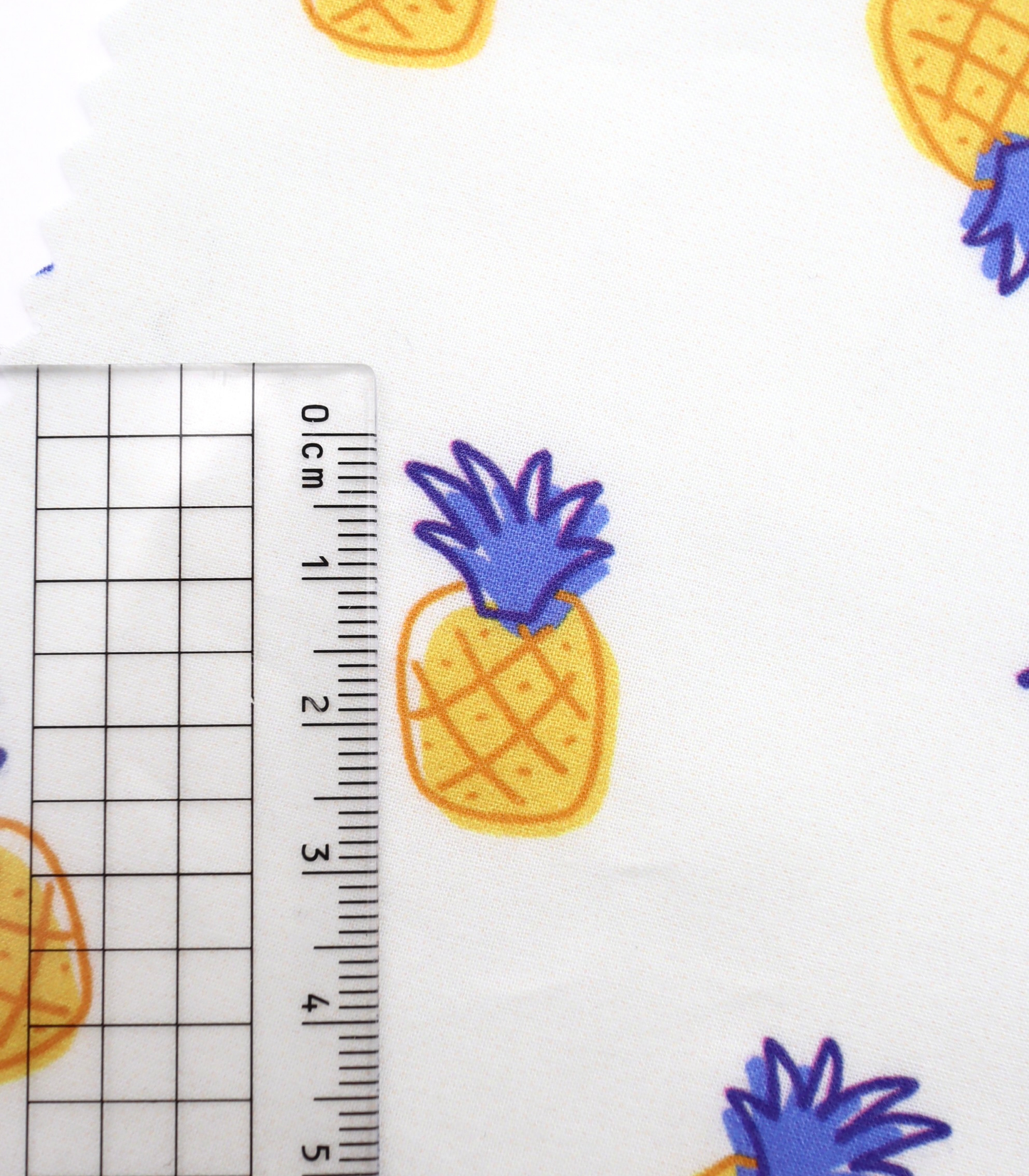 【25SS-429】パイナップルプリント綿ローン　/0.5ｙあたり=～810円