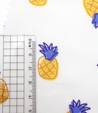 【25SS-429】パイナップルプリント綿ローン　/0.5ｙあたり=～810円