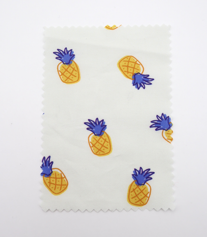 【25SS-429】パイナップルプリント綿ローン　/0.5ｙあたり=～810円