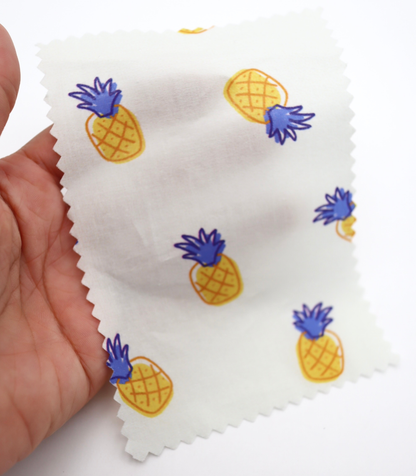 【25SS-429】パイナップルプリント綿ローン　/0.5ｙあたり=～810円