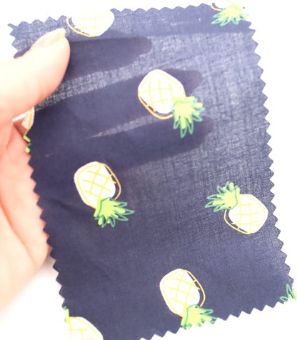 【25SS-429】パイナップルプリント綿ローン　/0.5ｙあたり=～810円