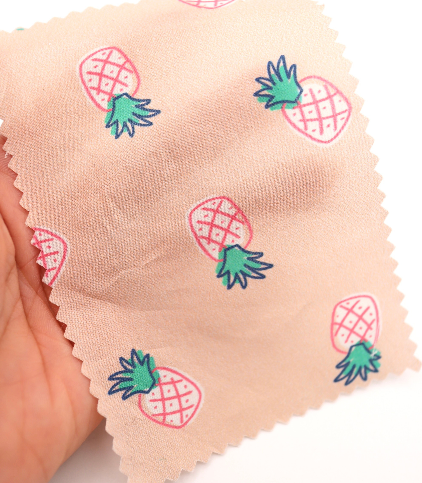 【25SS-429】パイナップルプリント綿ローン　/0.5ｙあたり=～810円