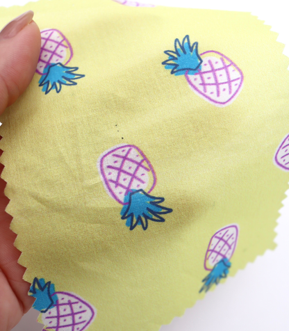 【25SS-429】パイナップルプリント綿ローン　/0.5ｙあたり=～810円