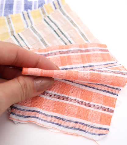 【25SS-437】先染めチェックサッカー　/0.5ｙあたり=～610円