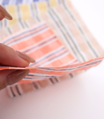 【25SS-437】先染めチェックサッカー　/0.5ｙあたり=～610円