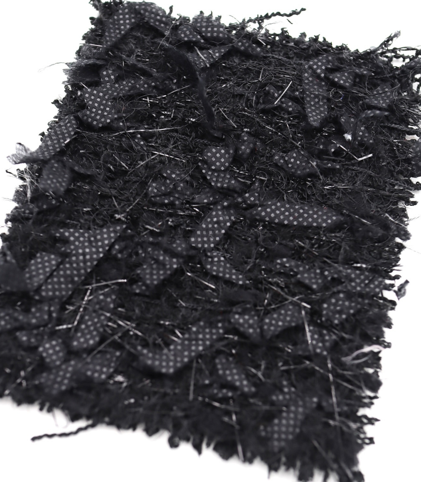 【25SS-151】リボン×キラキラヤーンミックスツイード　/0.5ｙあたり = ～1510円