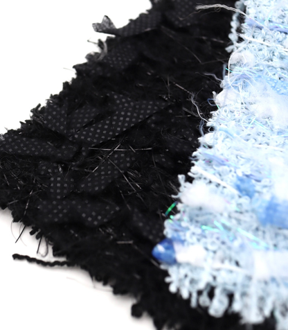 【25SS-151】リボン×キラキラヤーンミックスツイード　/0.5ｙあたり = ～1510円