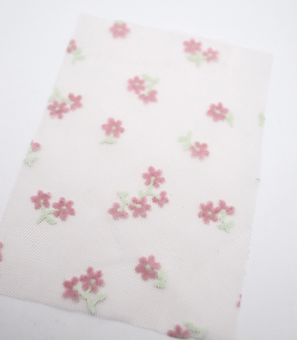 【25SS-426】小花柄フロッキープリントチュール　/0.5ｙあたり=～ 725円