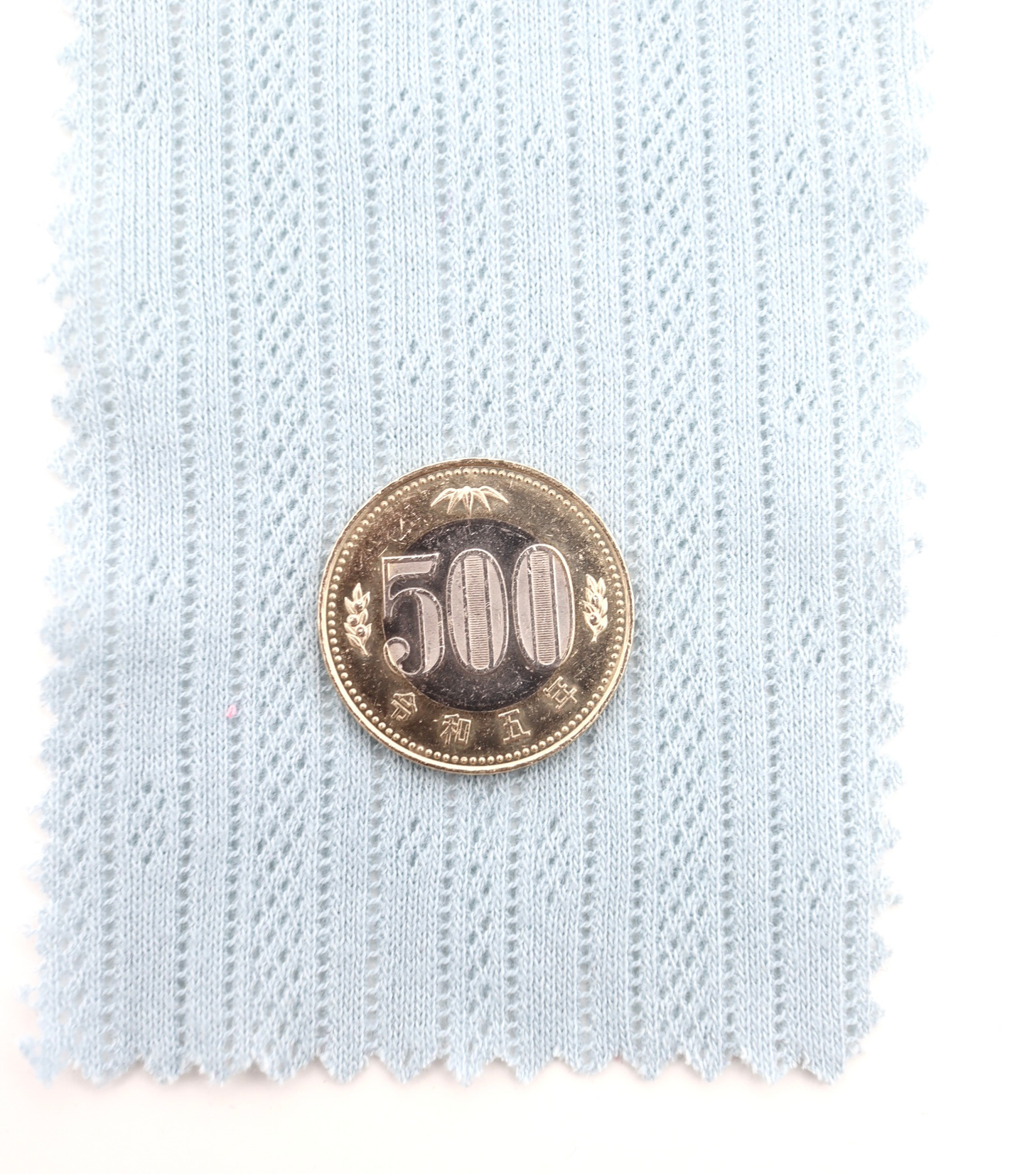 【25SS-411】ストライプ針抜きフライスニット　/0.5ｙあたり=～925円