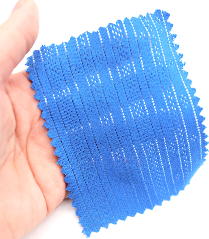 【25SS-411】ストライプ針抜きフライスニット　/0.5ｙあたり=～925円