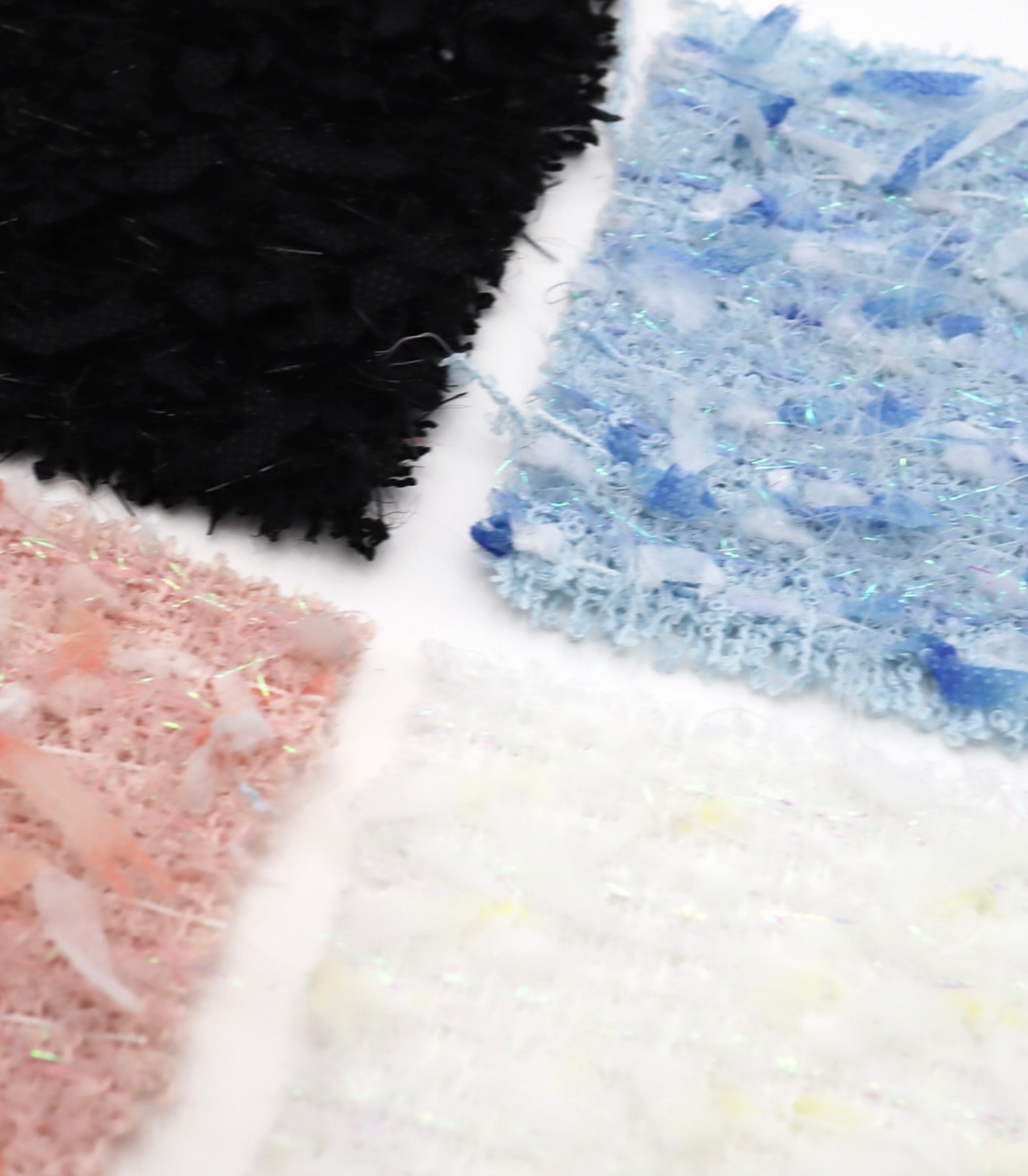 【25SS-151】リボン×キラキラヤーンミックスツイード　/0.5ｙあたり = ～1510円