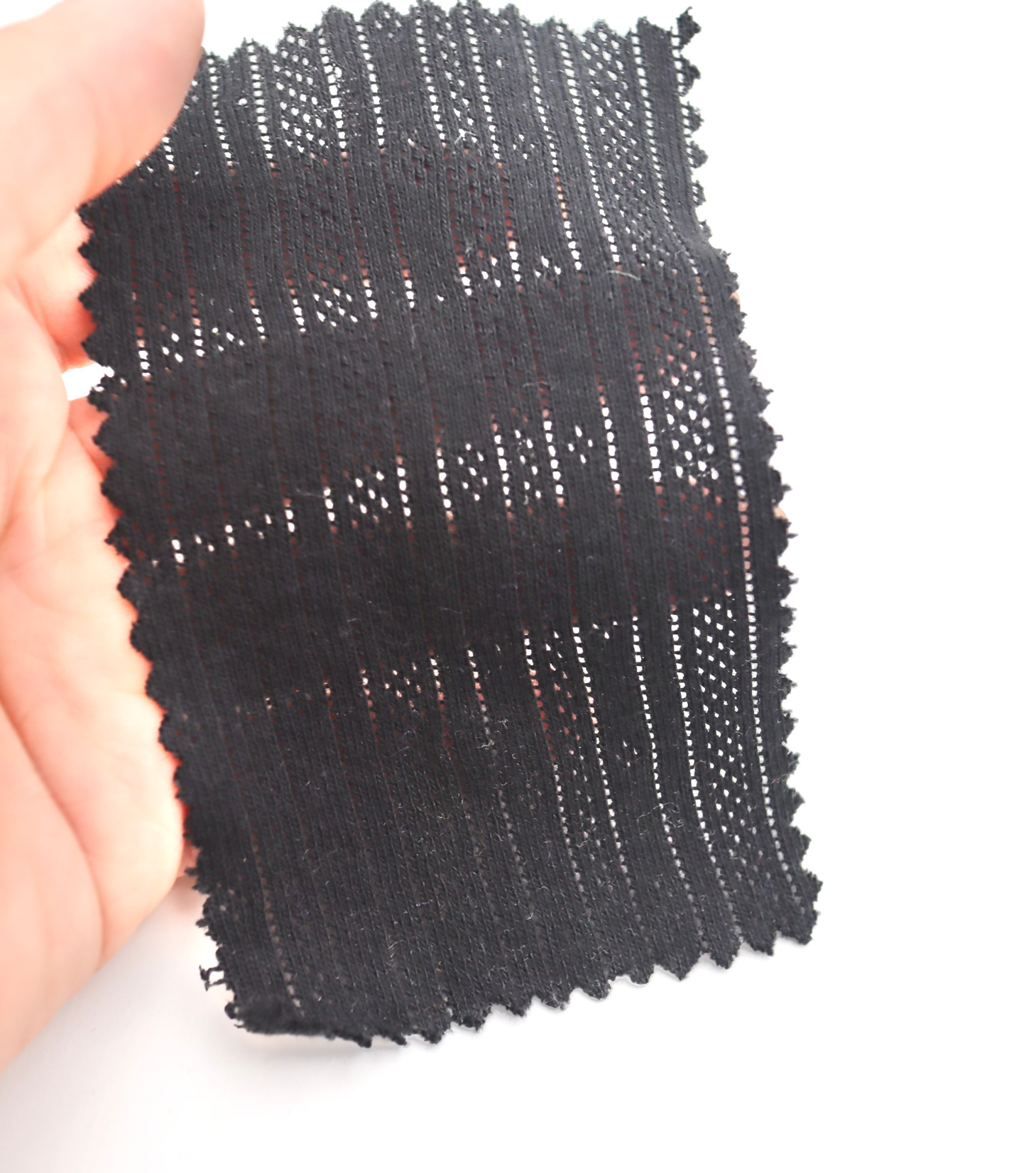 【25SS-411】ストライプ針抜きフライスニット　/0.5ｙあたり=～925円