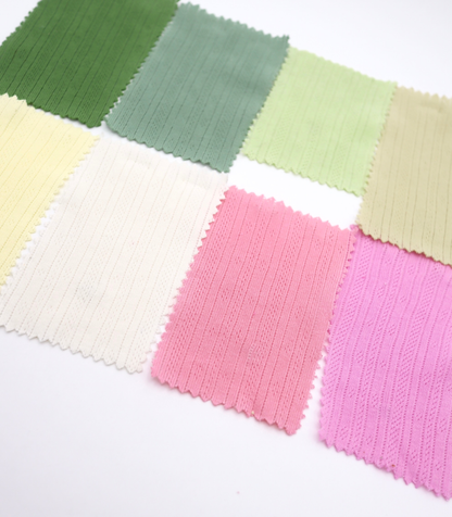 【25SS-411】ストライプ針抜きフライスニット　/0.5ｙあたり=～925円