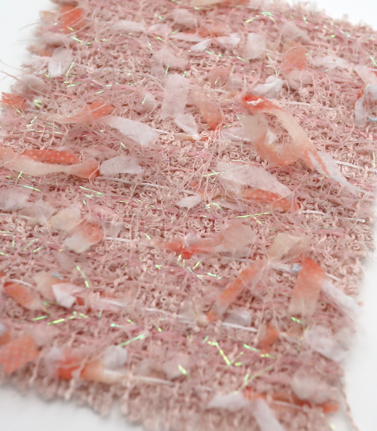 【25SS-151】リボン×キラキラヤーンミックスツイード　/0.5ｙあたり = ～1510円