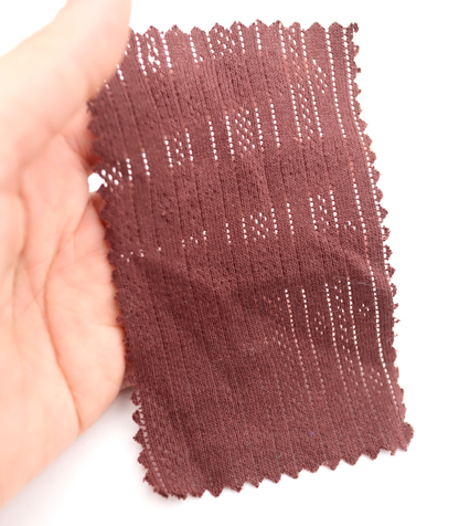 【25SS-411】ストライプ針抜きフライスニット　/0.5ｙあたり=～925円