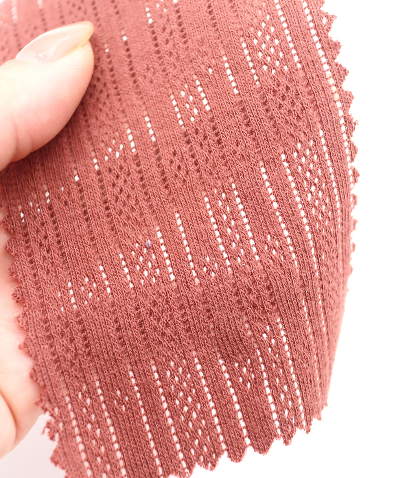 【25SS-411】ストライプ針抜きフライスニット　/0.5ｙあたり=～925円