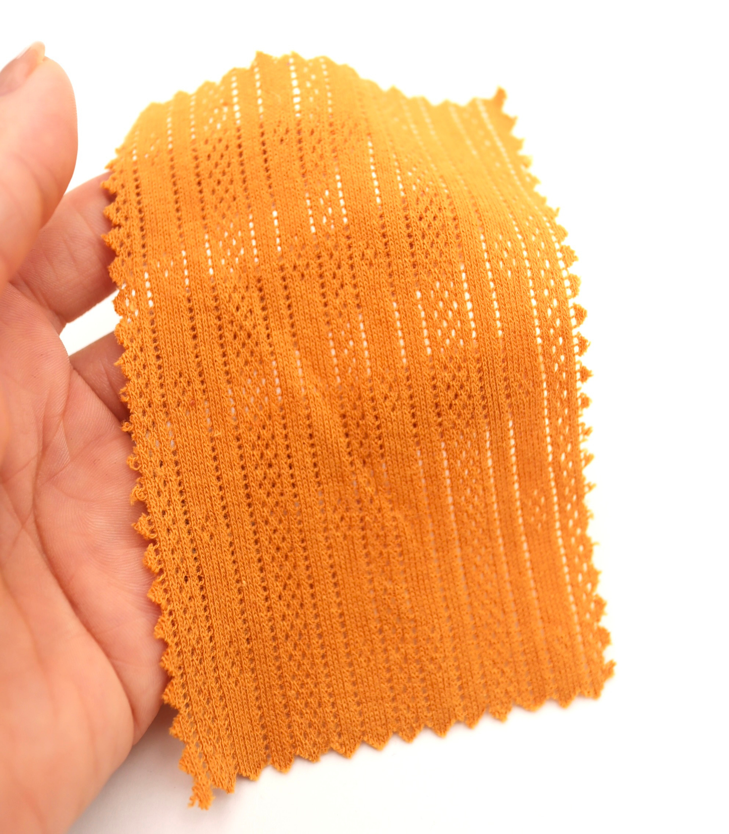 【25SS-411】ストライプ針抜きフライスニット　/0.5ｙあたり=～925円