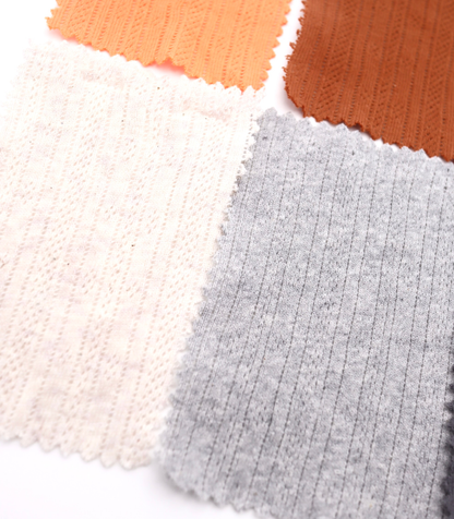 【25SS-411】ストライプ針抜きフライスニット　/0.5ｙあたり=～925円