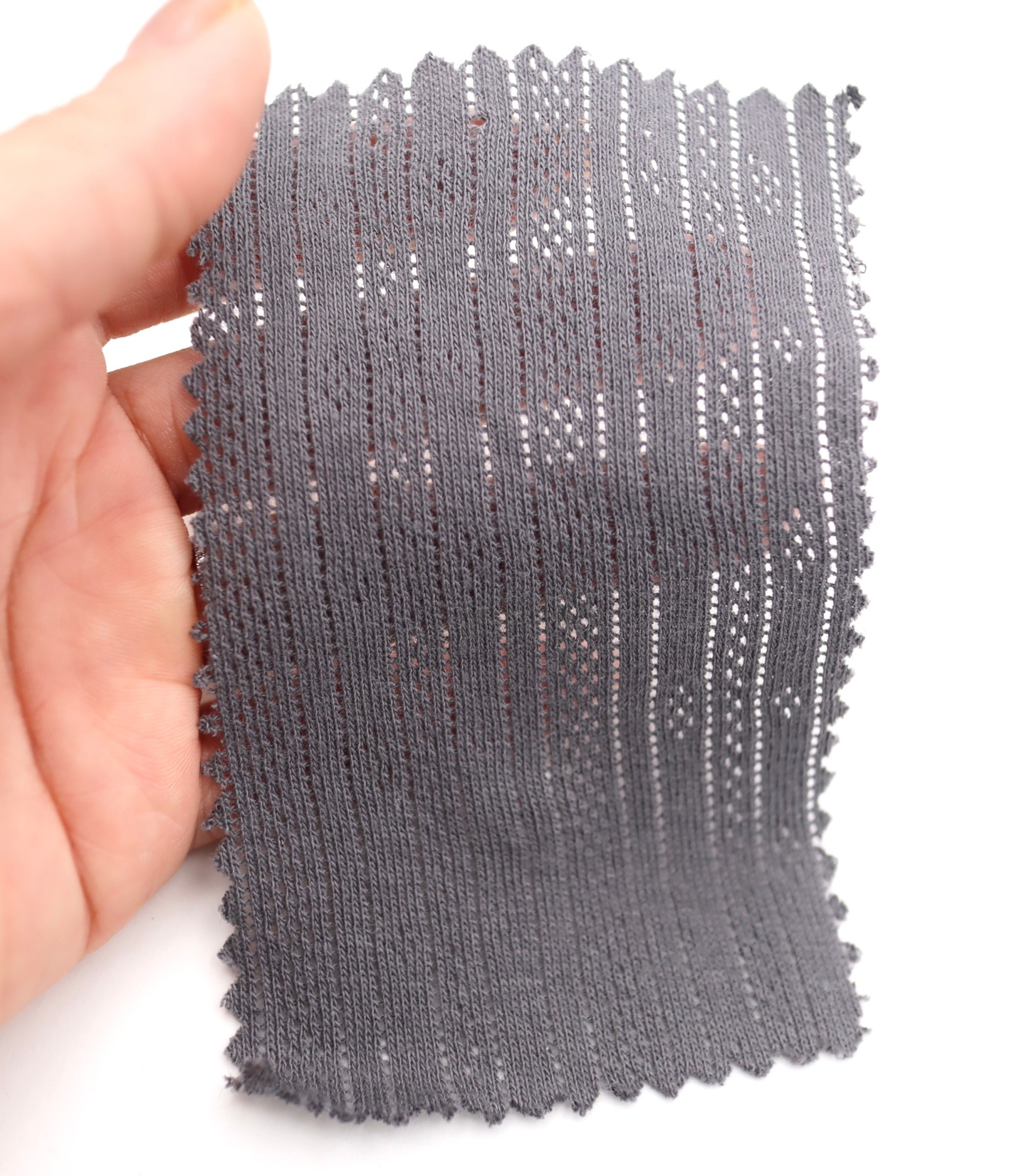 【25SS-411】ストライプ針抜きフライスニット　/0.5ｙあたり=～925円