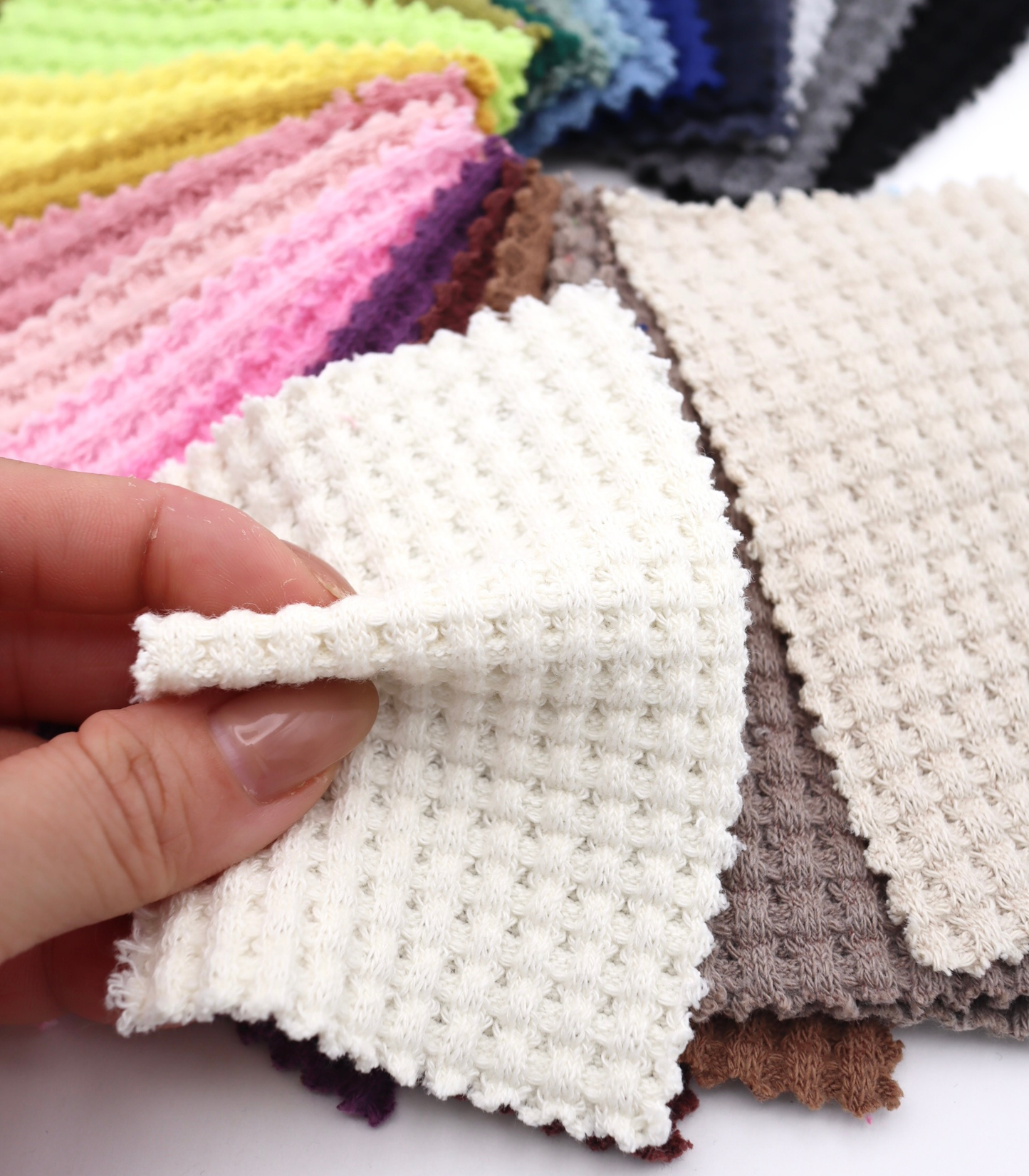 【25SS-398】ごろごろ鬼ワッフルニット　/0.5ｙあたり=～1020円