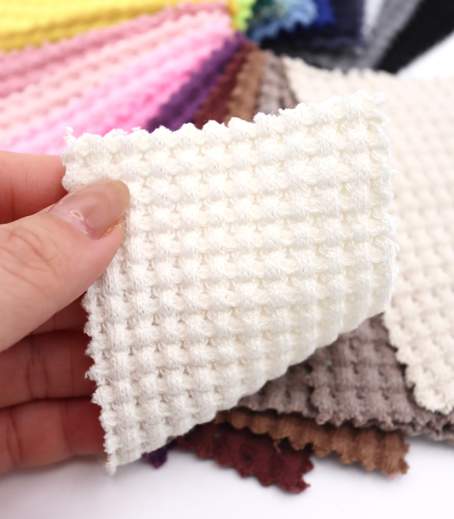 【25SS-398】ごろごろ鬼ワッフルニット　/0.5ｙあたり=～1020円