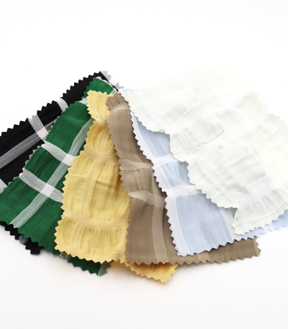 【25SS-313】ぼこぼこエンボス先染めチェックサッカー　/0.5ｙあたり=～ 755円