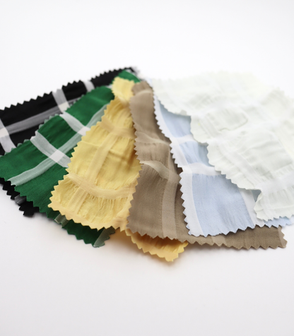 【25SS-313】ぼこぼこエンボス先染めチェックサッカー　/0.5ｙあたり=～ 755円