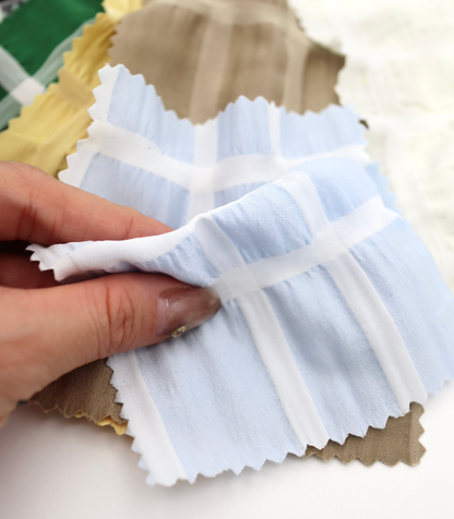 【25SS-313】ぼこぼこエンボス先染めチェックサッカー　/0.5ｙあたり=～ 755円