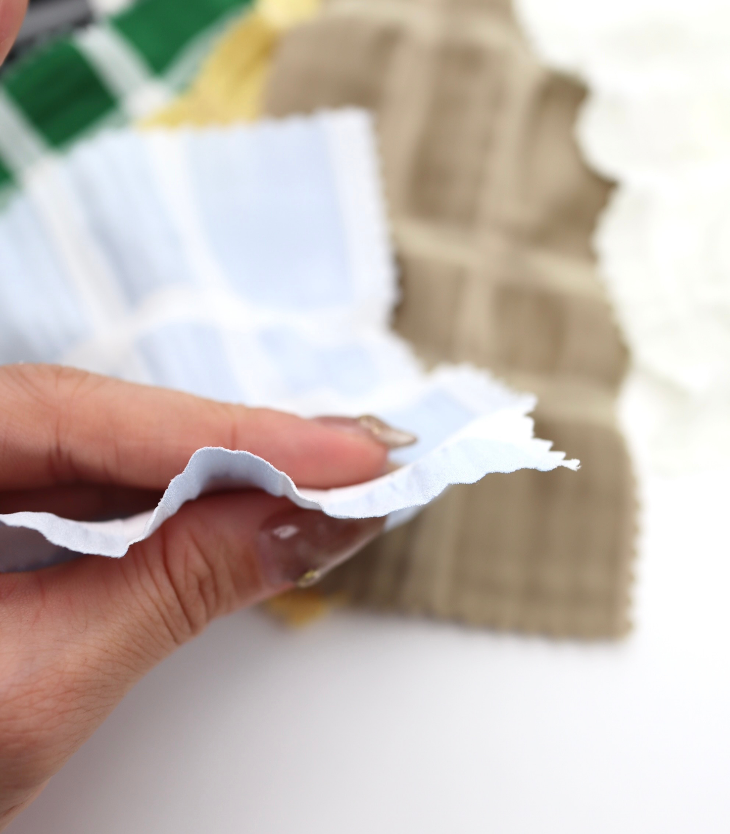 【25SS-313】ぼこぼこエンボス先染めチェックサッカー　/0.5ｙあたり=～ 755円