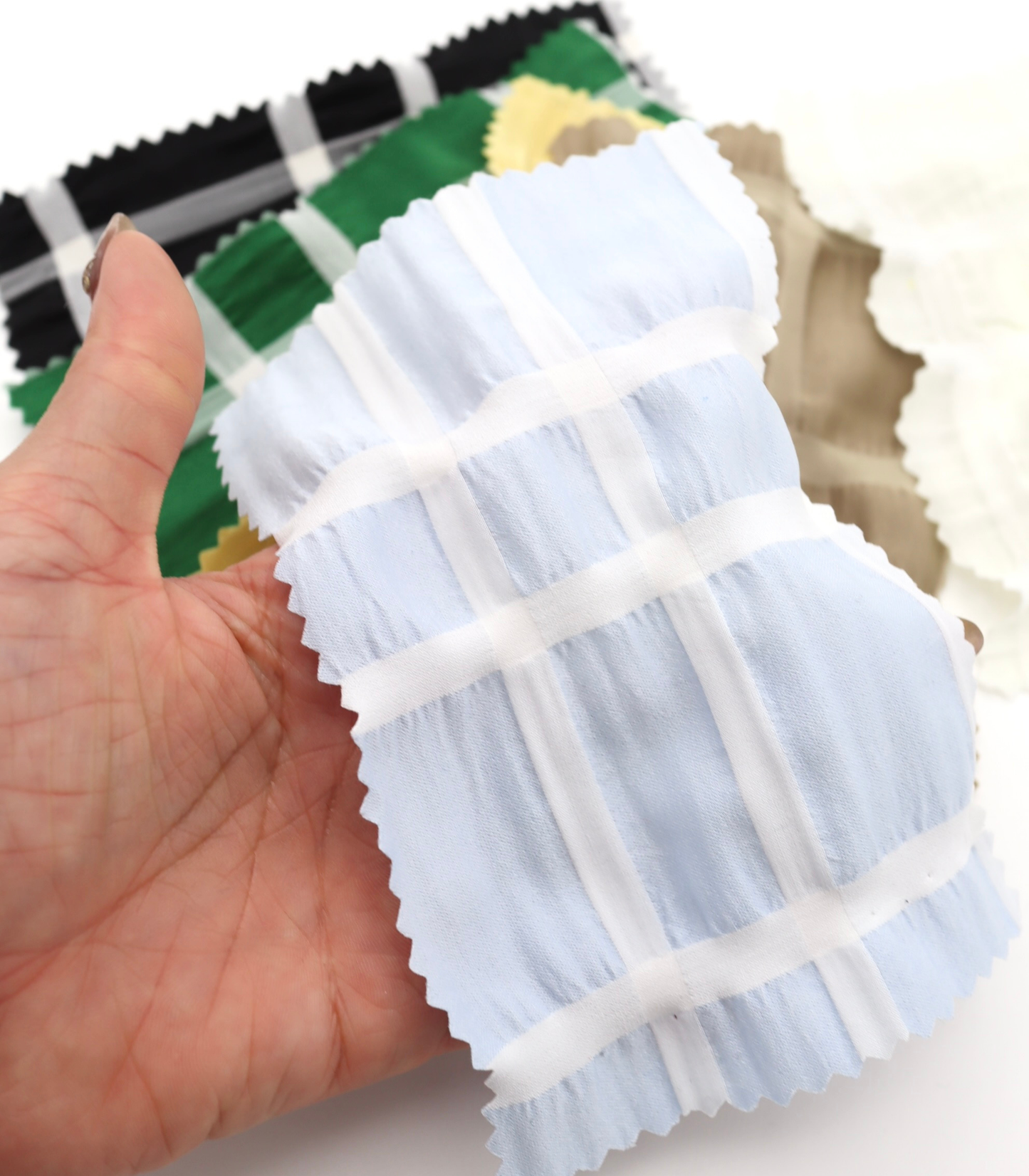 【25SS-313】ぼこぼこエンボス先染めチェックサッカー　/0.5ｙあたり=～ 755円